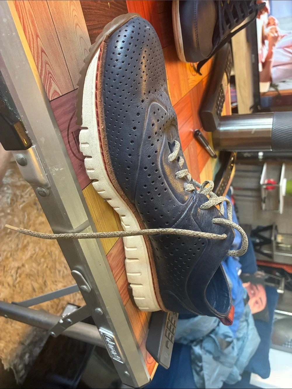 Cole Haan perforated navy