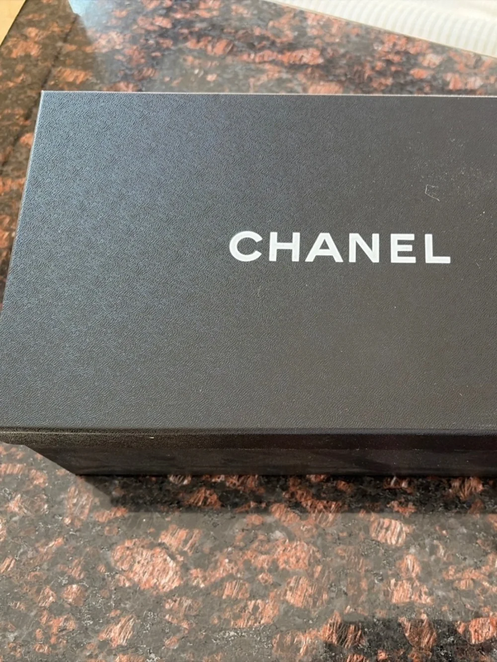Chanel CC Logo Mesh Espadrilles Black White Size 38 G34673 Box Receipt