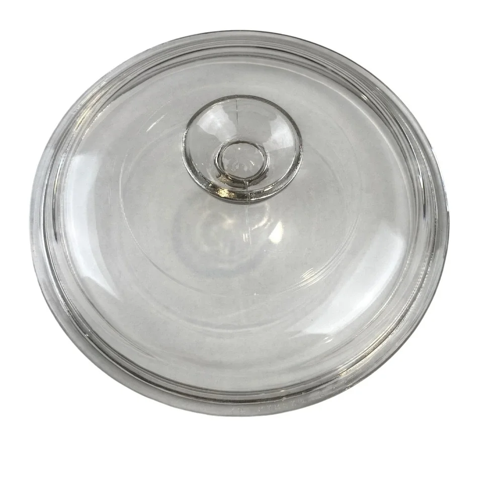 Vintage Pyrex G5C Clear Glass Lid 7.75 Inch Smooth Replacement Casserole
