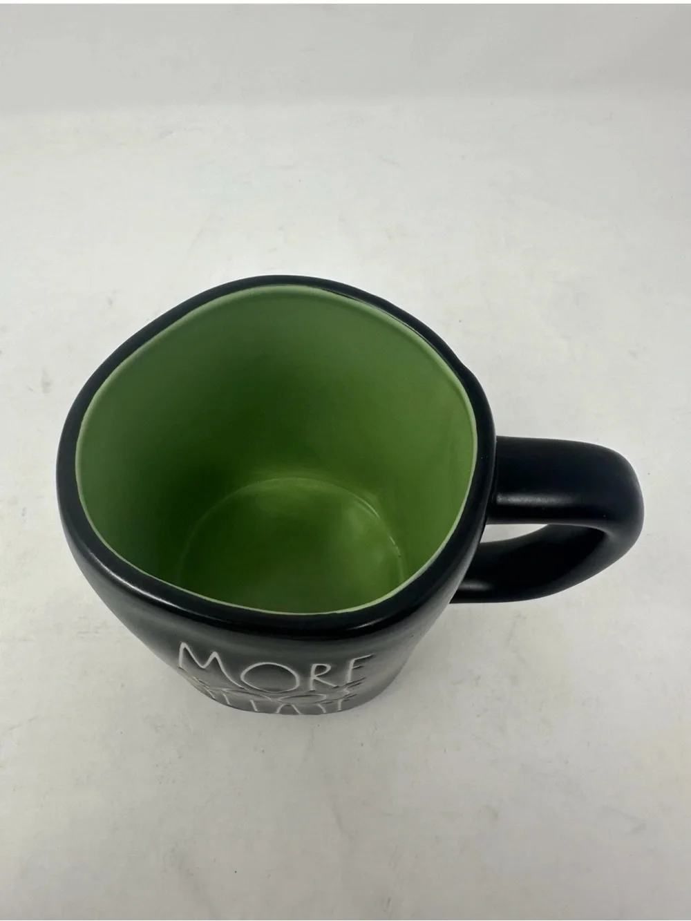 Rae Dun Halloween Mug “More Boos Please”Black CupGreen Inside New no Tags.