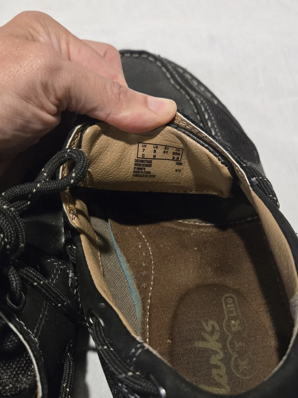 Clarks black leather