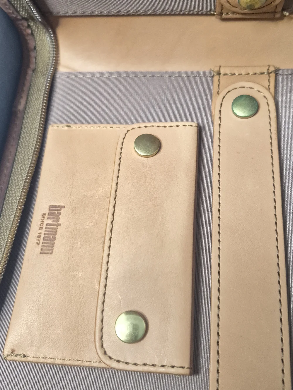 Tan Leather Travel Accessories Organizer