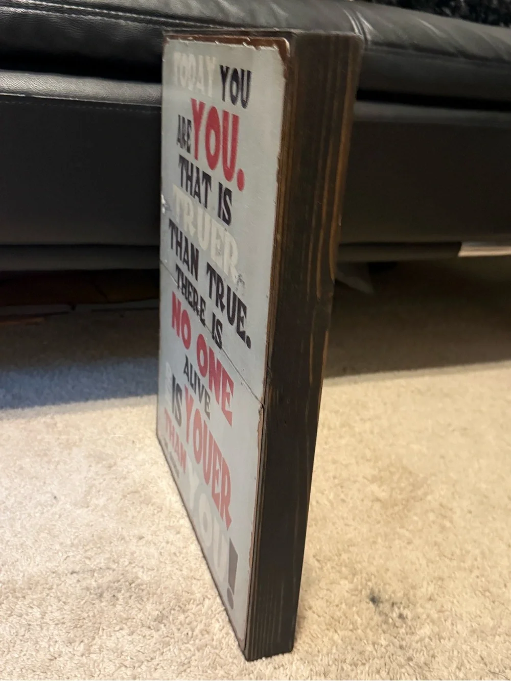 Vintage Style Dr. Seuss “Today You Are You” Wood & Metal Wall Sign 12 x 16