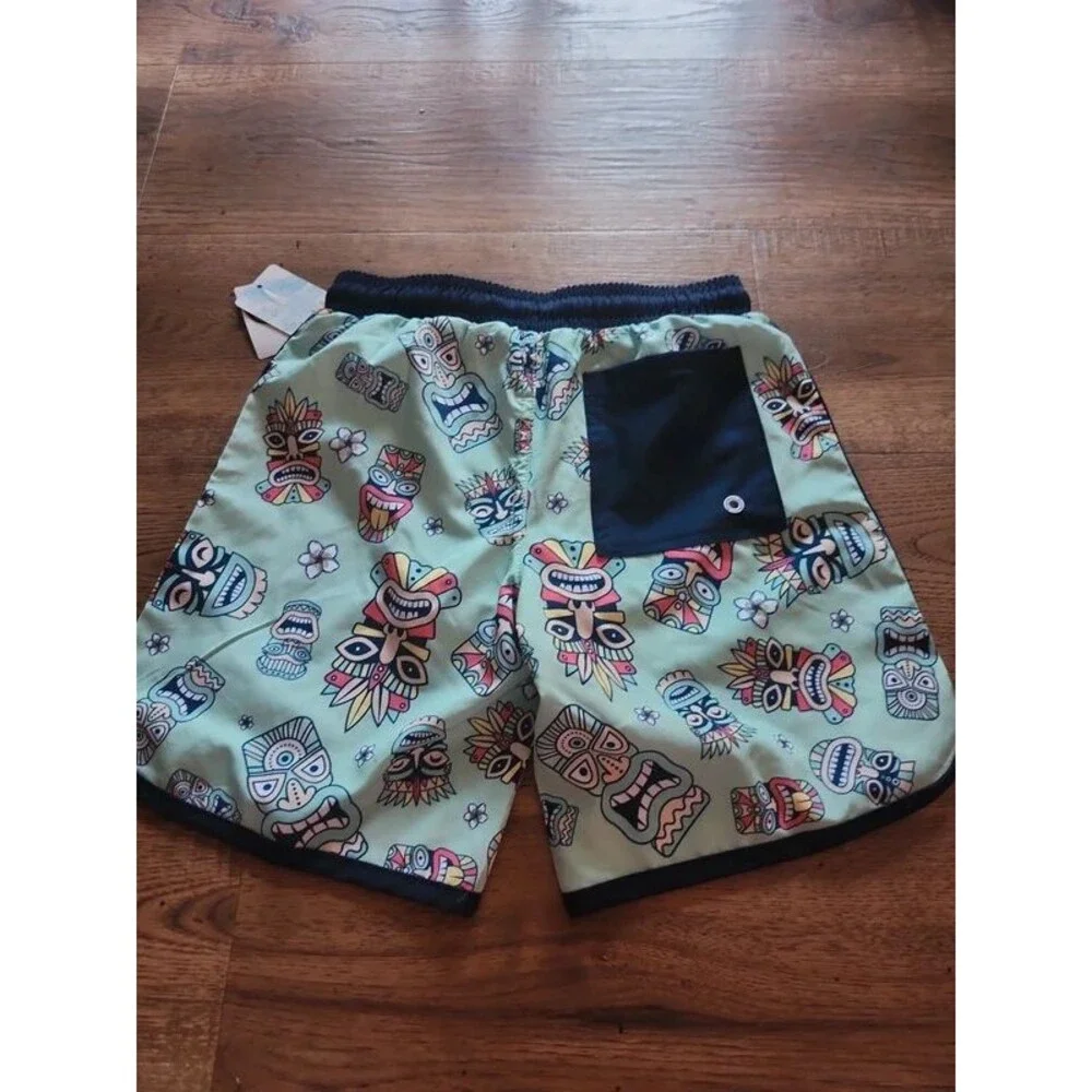 Tommy Bahamas Tiki pattern boys swim trunks size 8