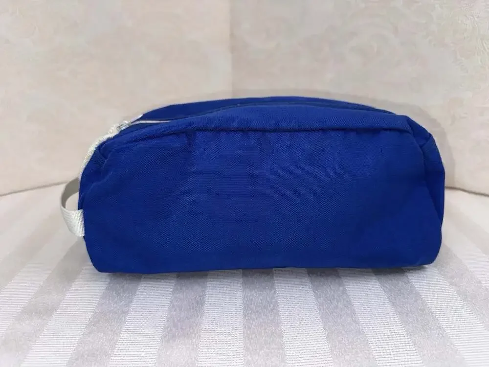 Vintage LL Bean Blue Nylon Toiletry Dopp Bag Travel Kit Freeport Maine