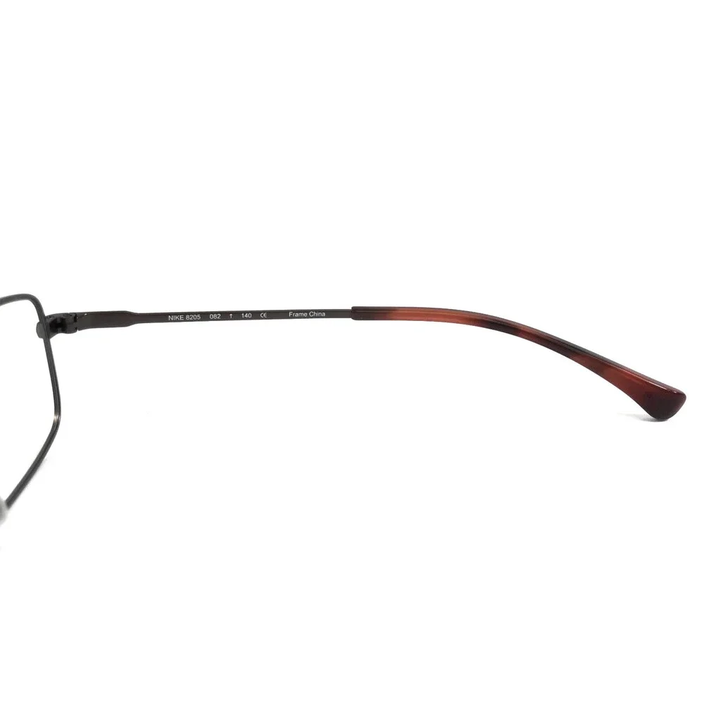 Nike Eyeglasses Frames 8205 082 Dark Gray Rectangle Wire Rim 52-17-140
