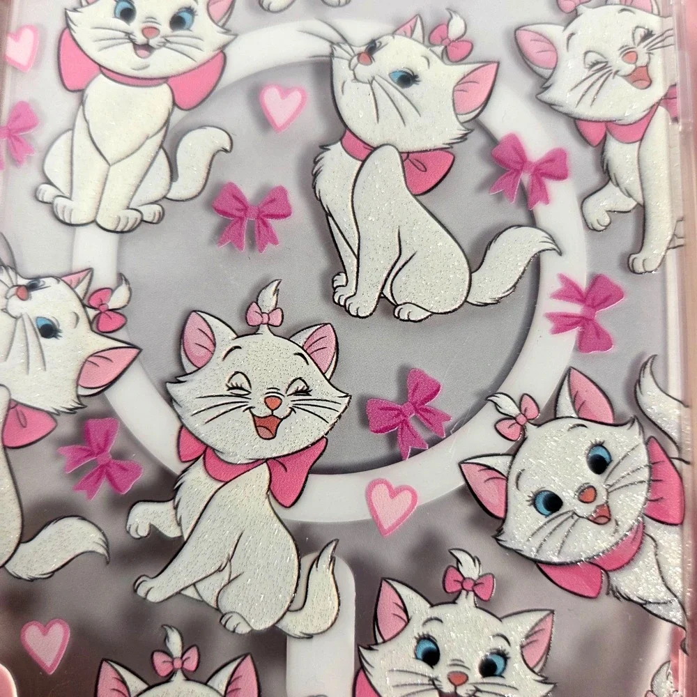 Disney Aristocats Marie iPhone 15 Pro Max Phone Case Charm Wireless Charging New