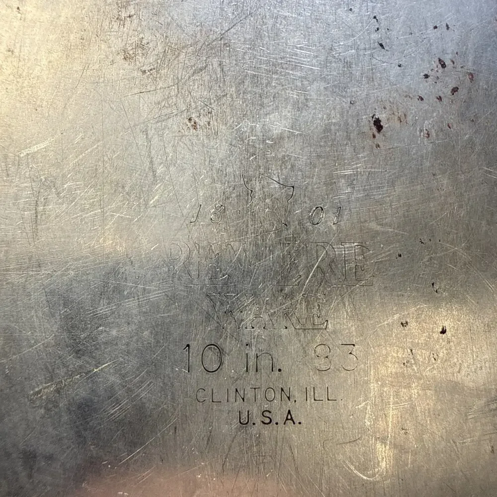 Vintage 1983 Revere Ware 10 In Skillet Fry Pan Stainless Steel Clinton ILL A83