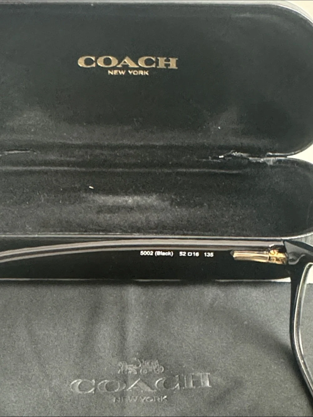 COACH Black Rectangular Optical Glasses
