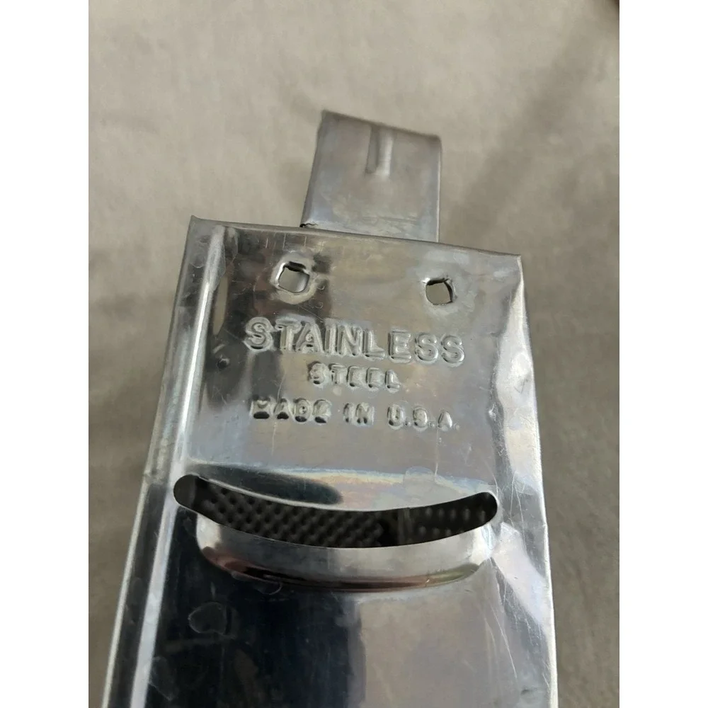 Vintage Bromwell Stainless Box Cheese Grater‎ Shredder Michigan City IN *flaw