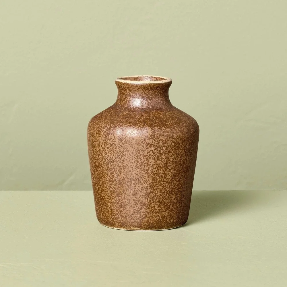 Ceramic Bud Vase Brown Speckled - Hearth & Hand Magnolia, Target Fall‎ 2025