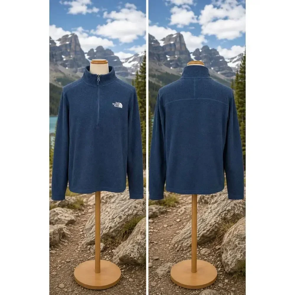 The North Face Blue Quarter Zip Pullover Men’s Large