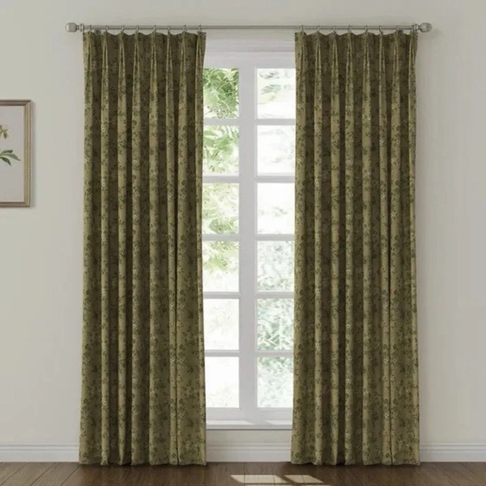 TWOPAGES Sara Le Print Linen Drapery‎ Pleated SL-J4 Ivy Brown (2) 24