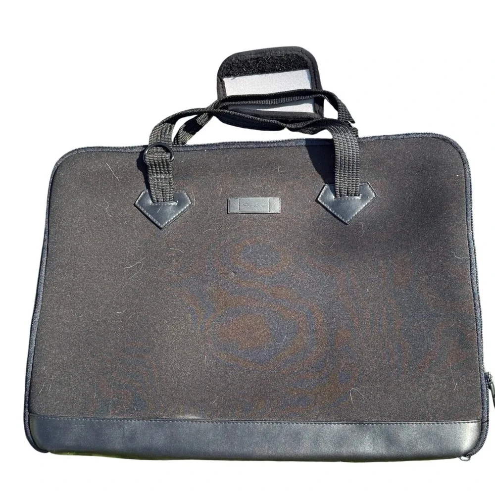 Cutter & Buck American Classic Black Laptop Briefcase Neoprene Messenger Bag 16
