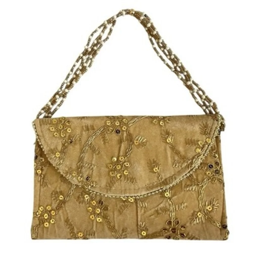 Artisan gold embroidered