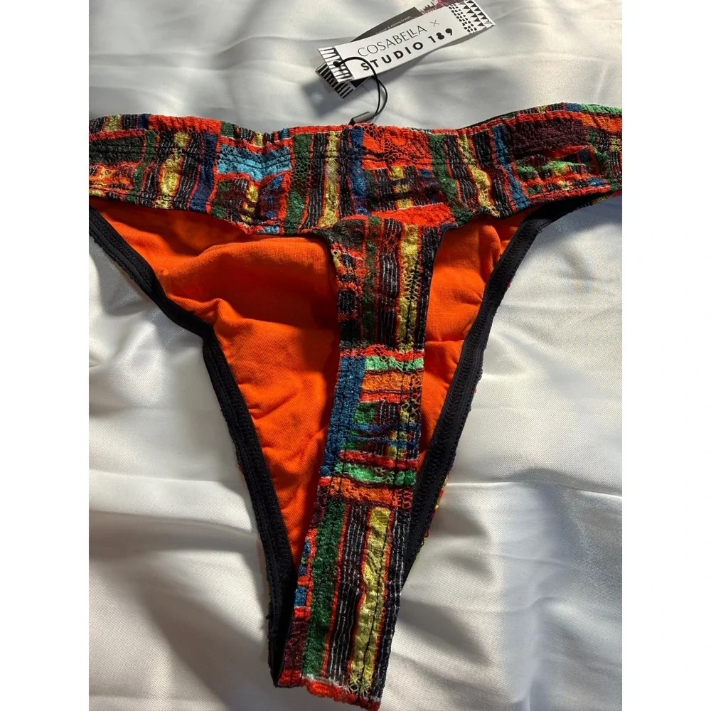 Cosabella Never Say Never Men's Lace G-String Thong Kente Print‎ Italian Lace XL