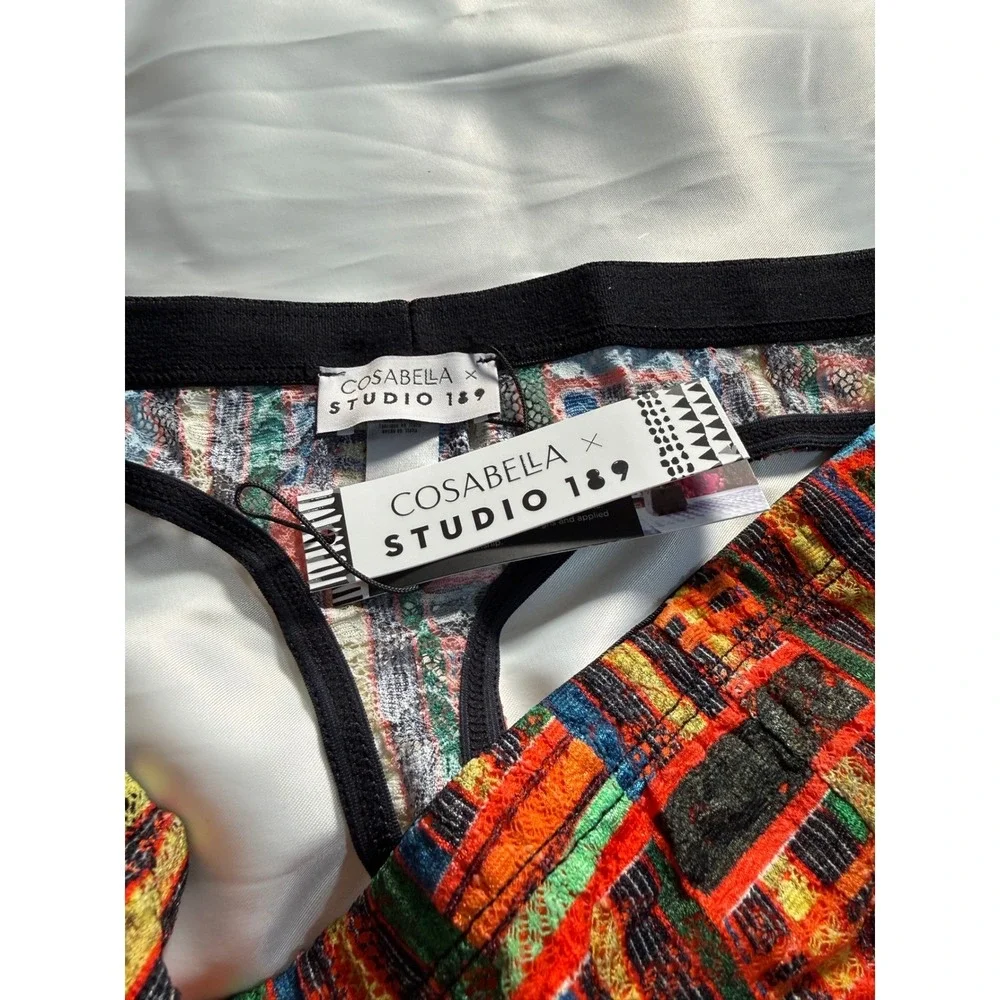 Cosabella Never Say Never Men's Lace G-String Thong Kente Print‎ Italian Lace XL