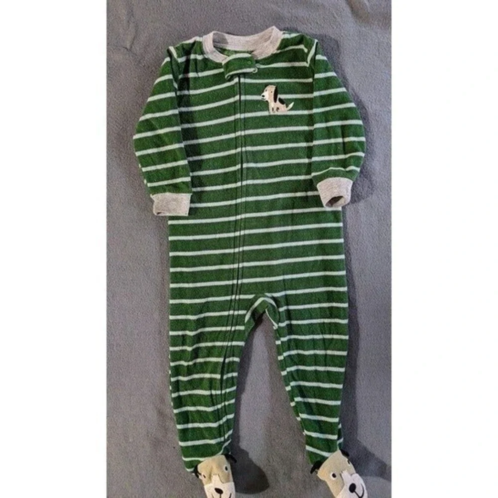 boys puppy fleece footed pajamas size‎ 18 months