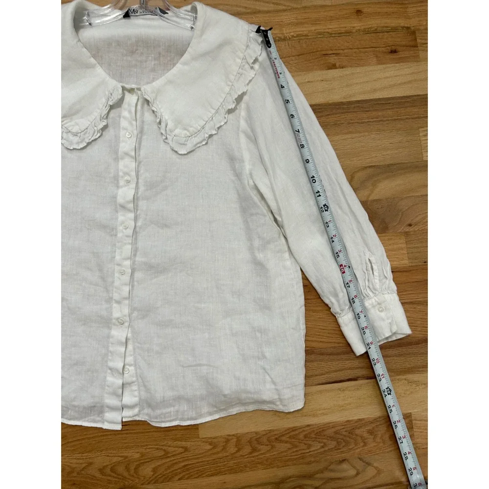 Zara linen button