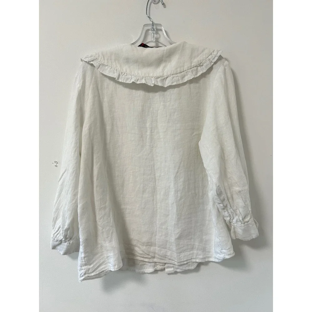 Zara linen button