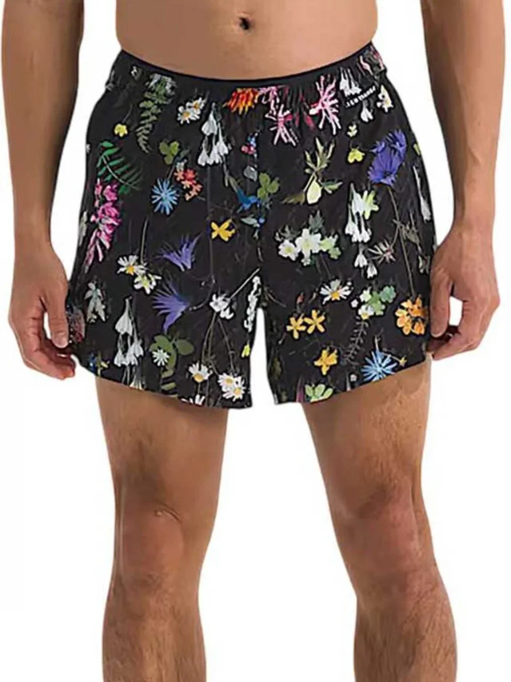 The North Face Men's Black Floral Print Shorts Pacesetter