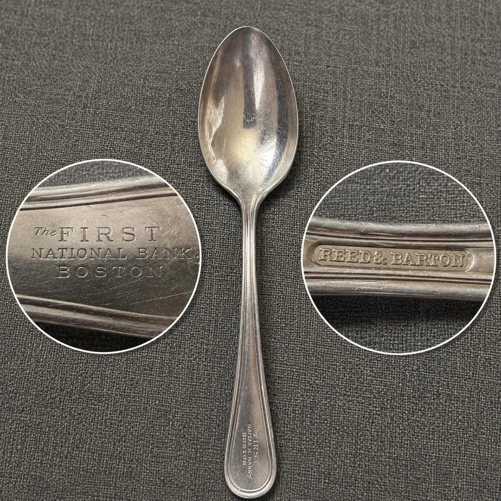 VTG‎ Reed & Barton The First National Bank Boston Advertising Serving Spoon