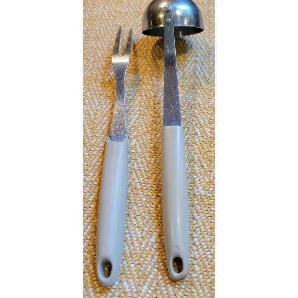 Vintage 1960s Ekco Flint Arrowhead Harvest Wheat Stainless Utensils Fork Ladle
