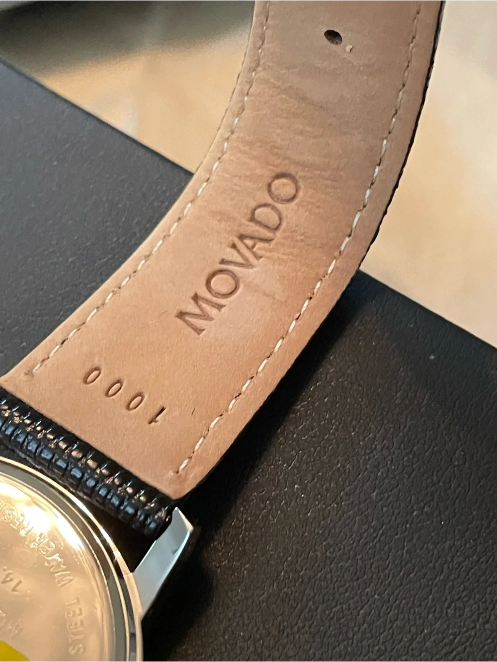 Movado minimalist black