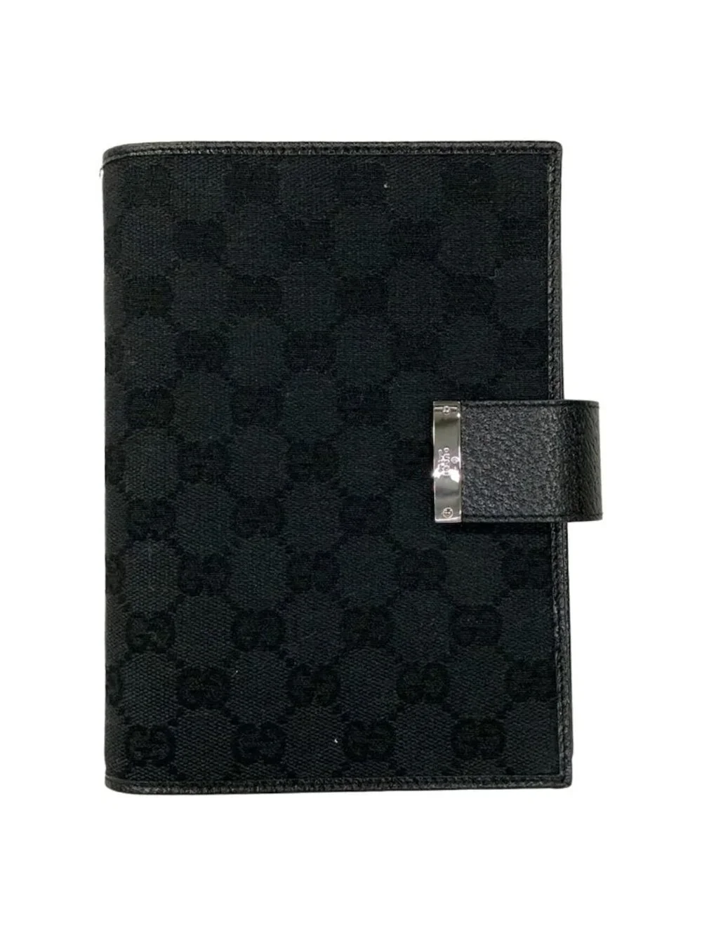 Gucci Agenda GG Pattern Black Leather