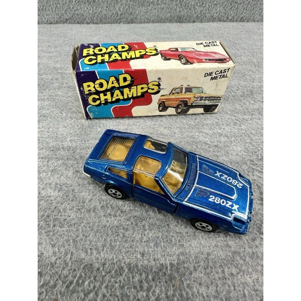 ROAD CHAMPS Die Cast #44 Datsun 280zx 82 Blue Car T5