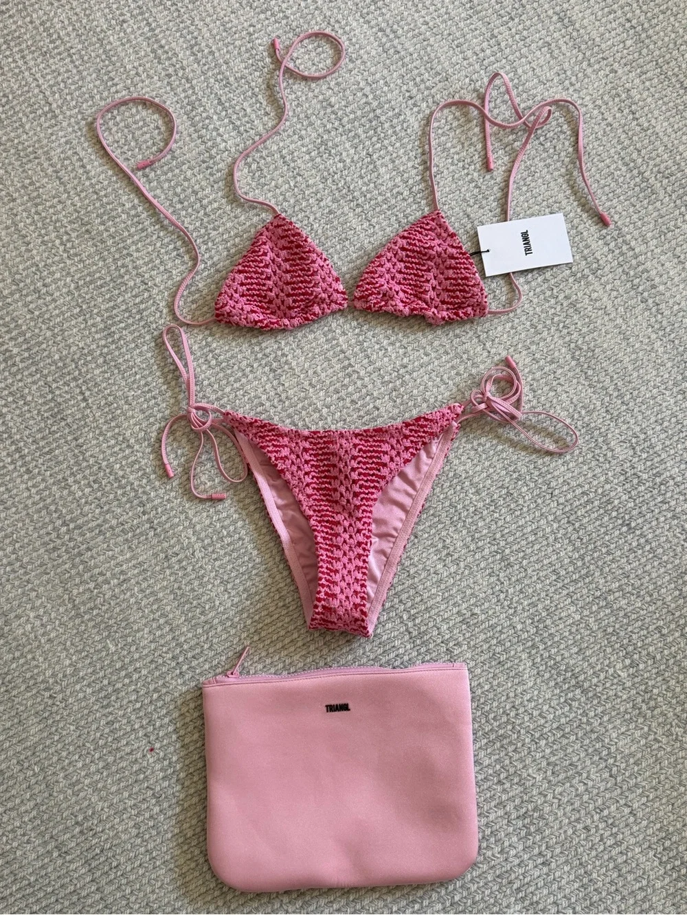 triangl swimwear lined crochet top