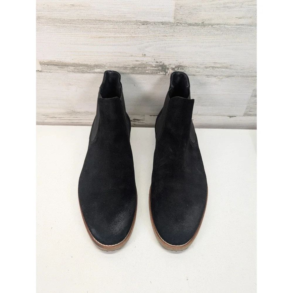 Aldo Chelsea Boots Mens Size‎ 12 Black Suede Slip On Ankle Dress Casual