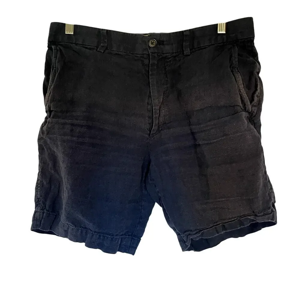 BR Banana Republic‎ navy linen men's size 33 shorts comfortable basic pants