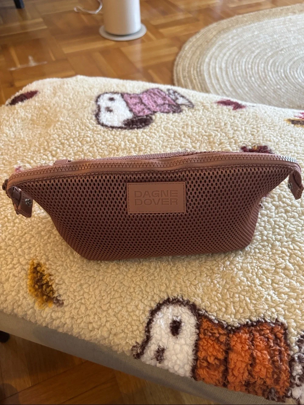 Dagne Dover Air Mesh Zip Pouch Dune Mauve Pink