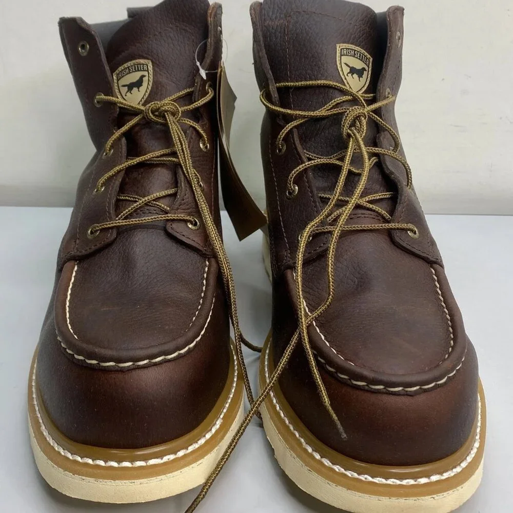 Irish Setter Ashby Men's Size 14 Brown Leather Aluminum Toe Safety Work Boots