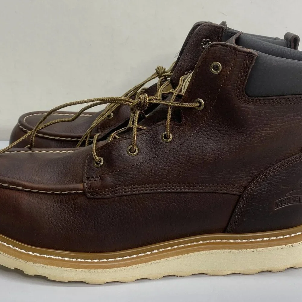 Irish Setter Ashby Men's Size 14 Brown Leather Aluminum Toe Safety Work Boots