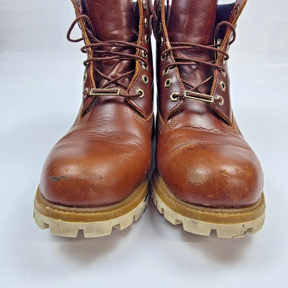 Timberland Hainsworth Premium Leather Brown Boots - Mens 10.5W