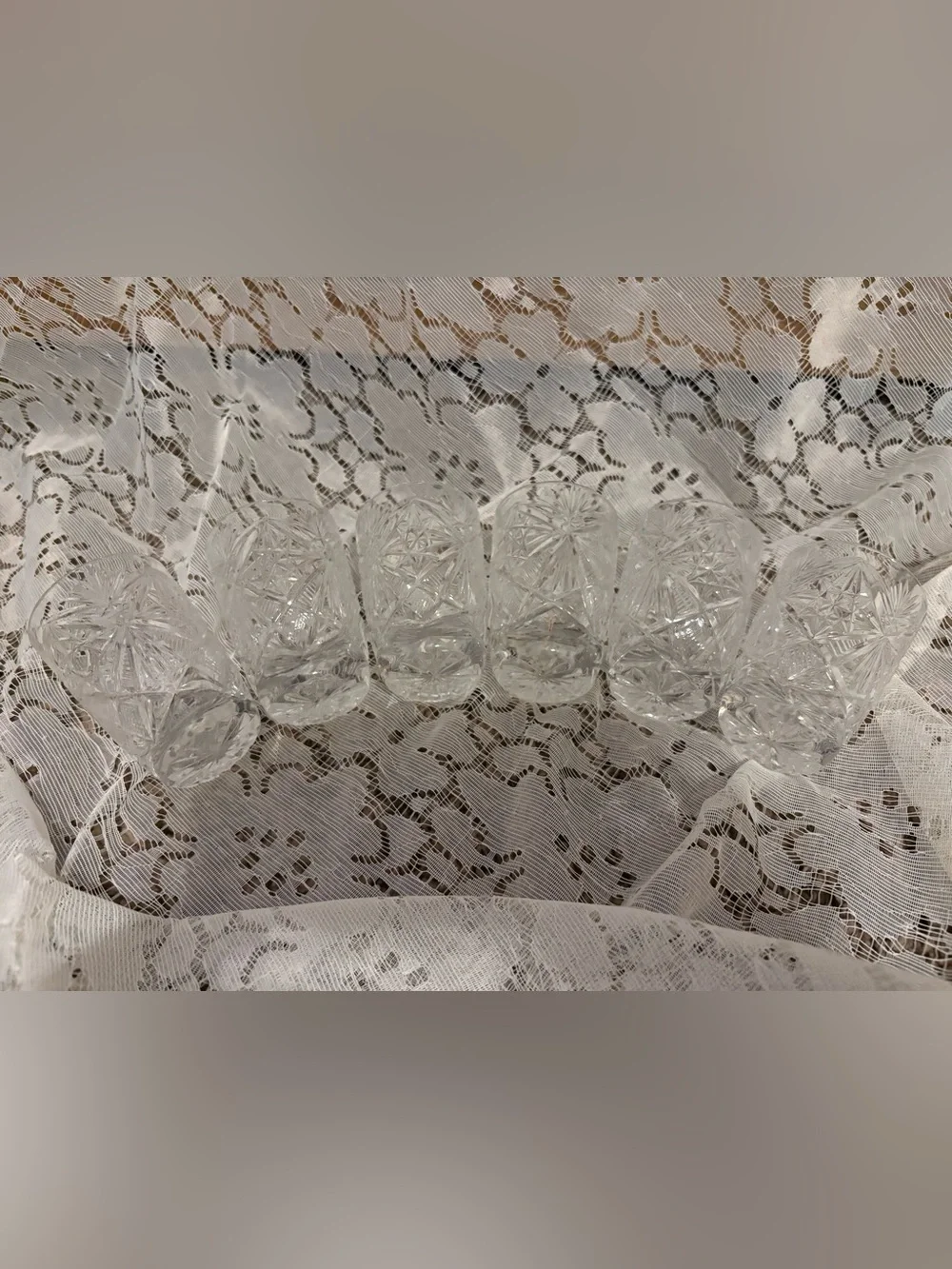 Russian Cut Crystal Shot Glasses - Clear (Set of 6)
