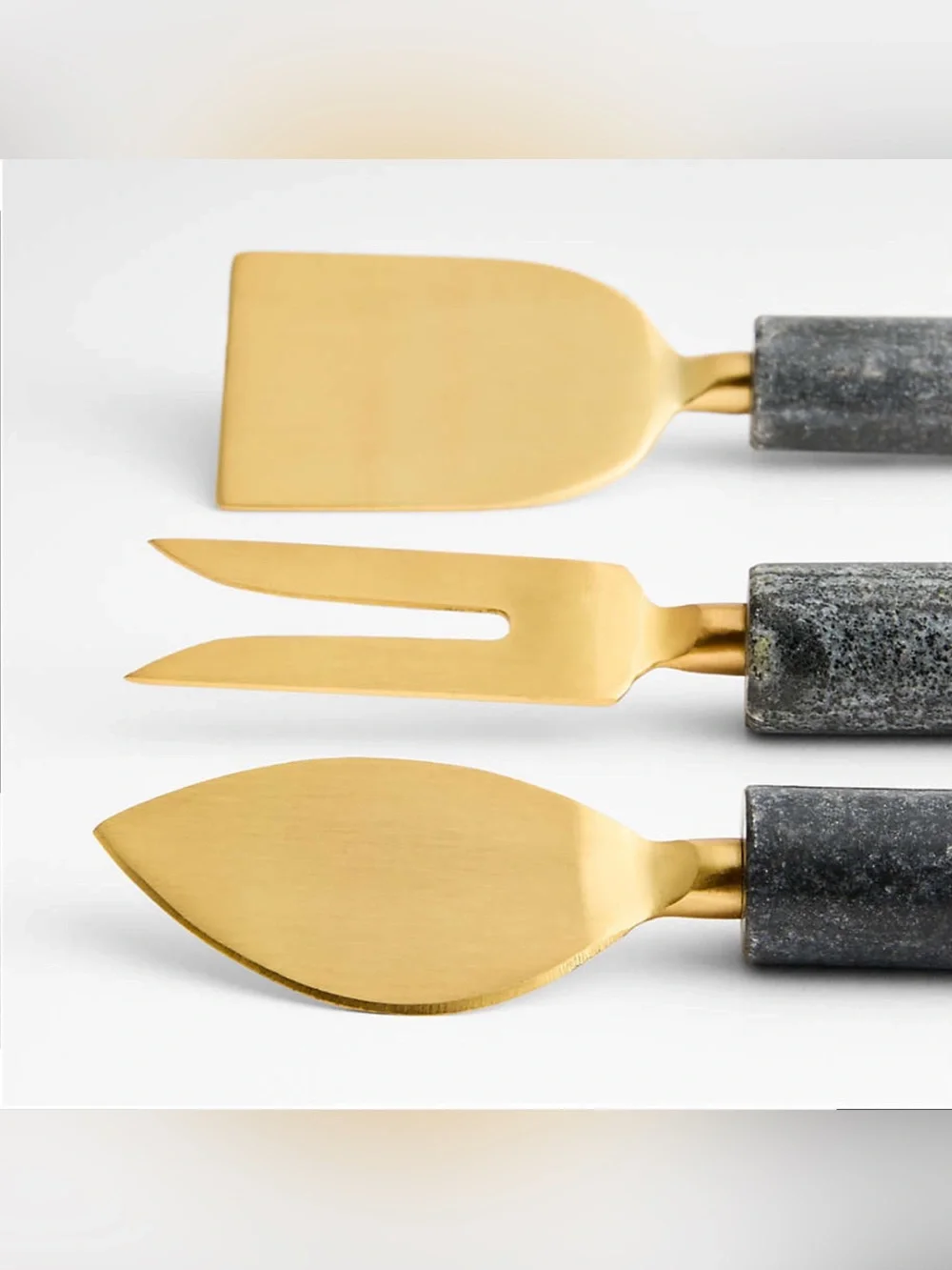 Crate & Barrel Artisan Marble Cheese Knives