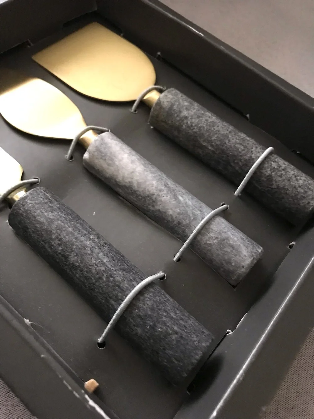 Crate & Barrel Artisan Marble Cheese Knives