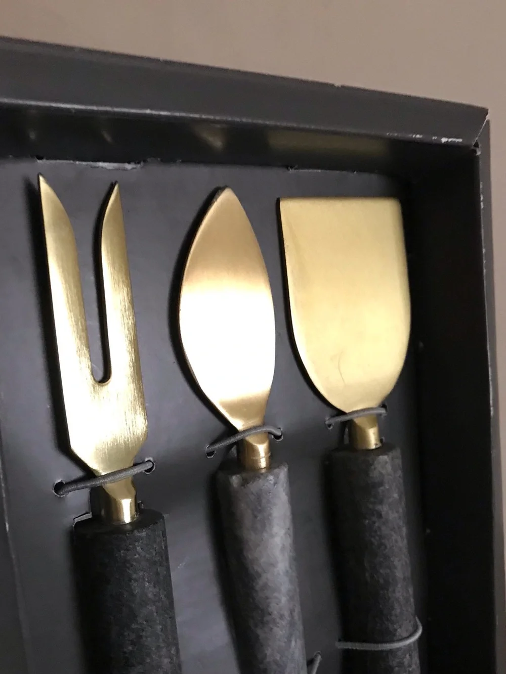 Crate & Barrel Artisan Marble Cheese Knives