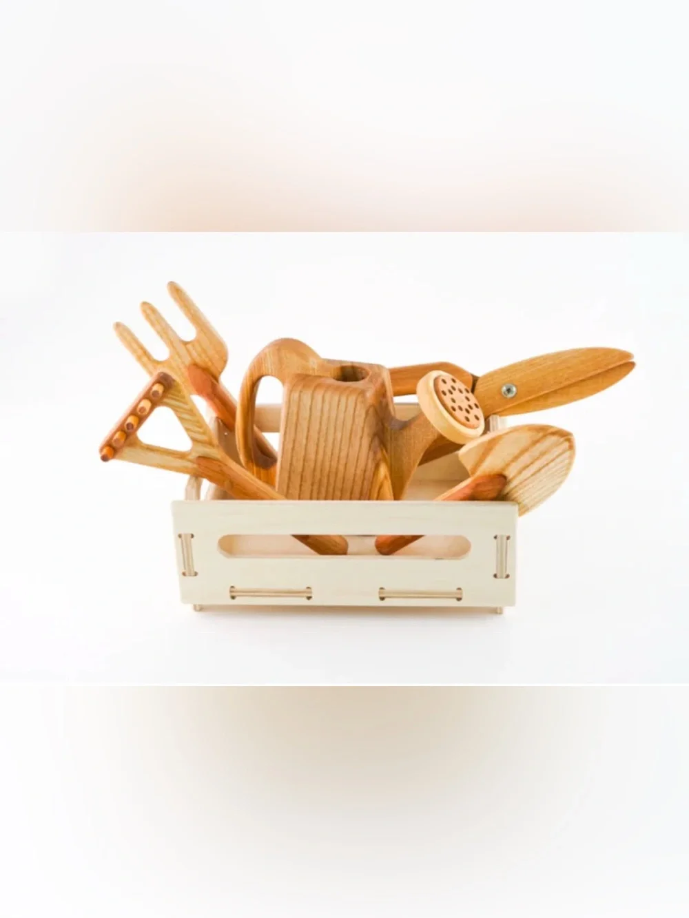PoppyBabyCo handmade Wooden Gardening Set For Kids toddlers decor pretend play