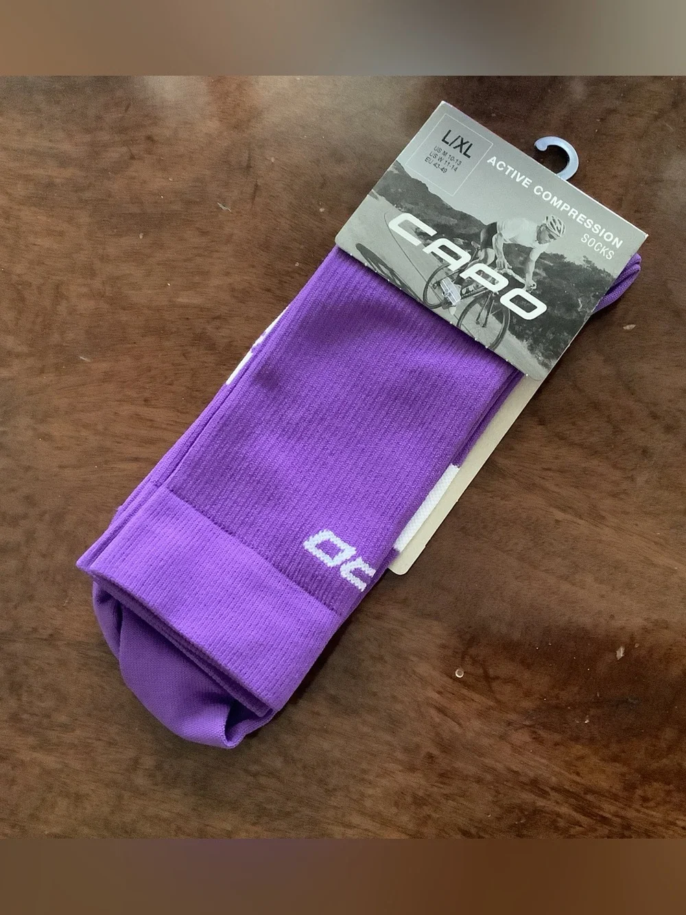 Capo Q-skin Men's Cycling Socks in Purple - L/XL & S/M - NWT