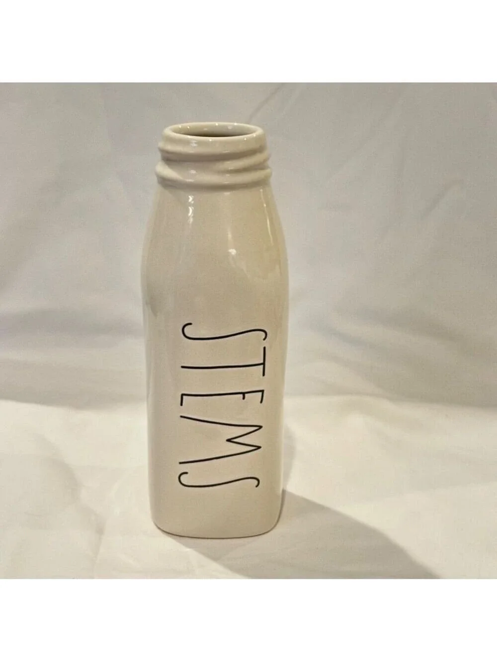 Rae Dunn Stems Milk Bottle Vase Ceramic Artisan Magenta Minimalist Decor Gift