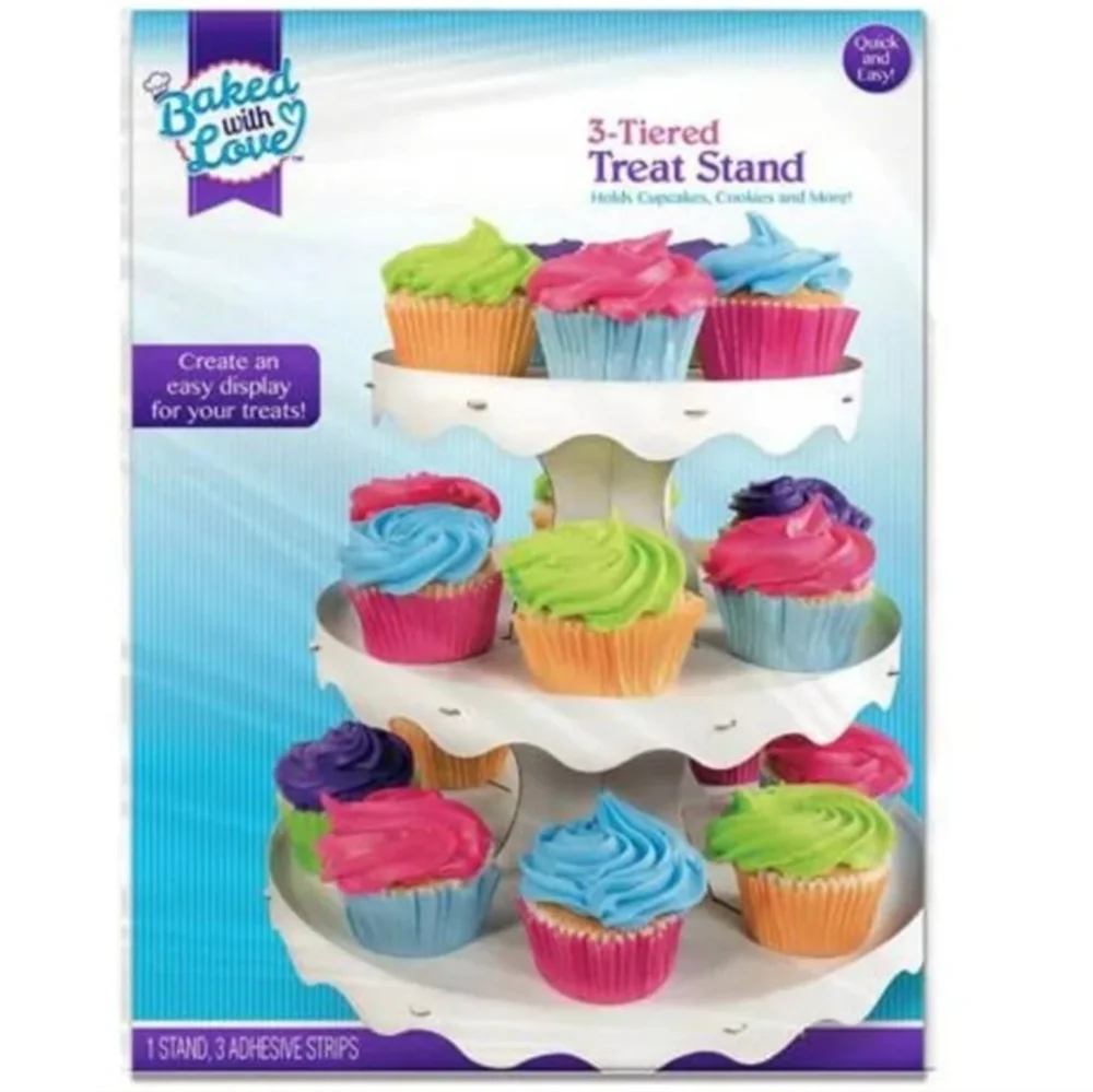 Baked with Love 3 Tiered Treat Cupcake Stand