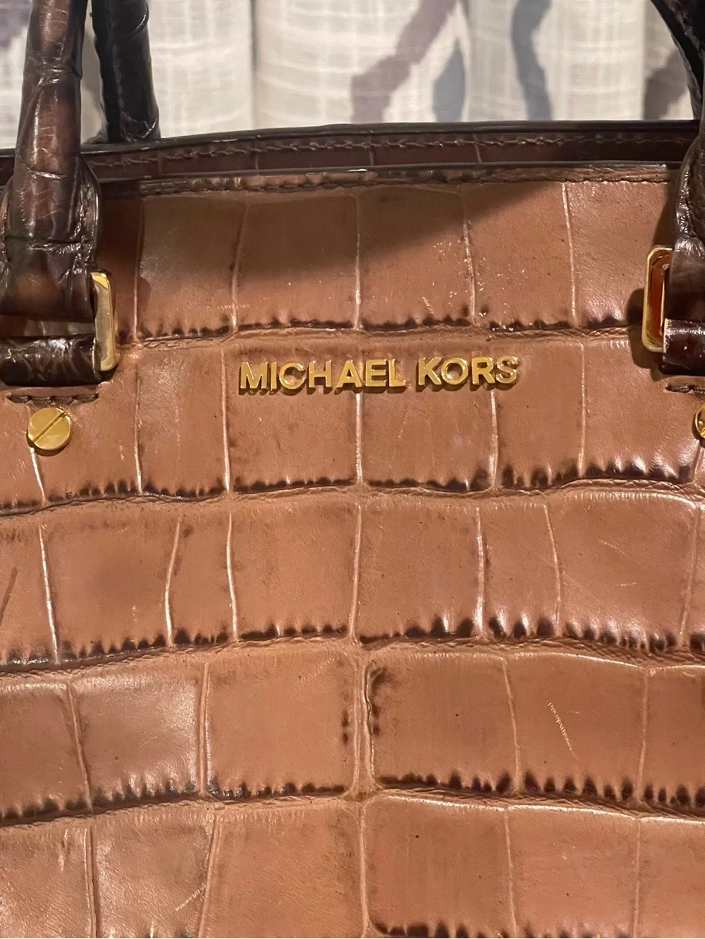 Michael Kors croc embossed