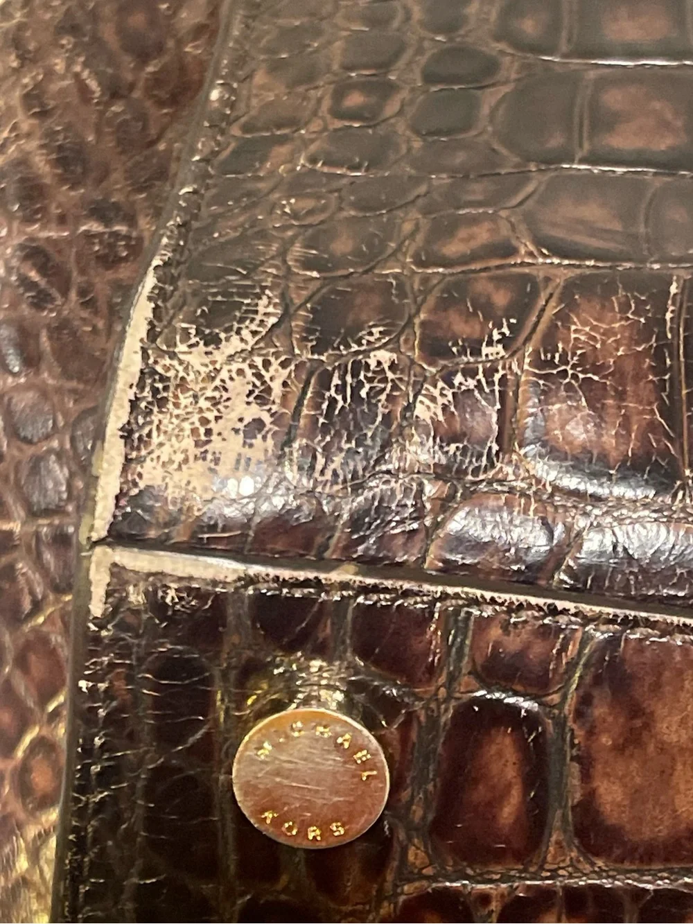Michael Kors croc embossed