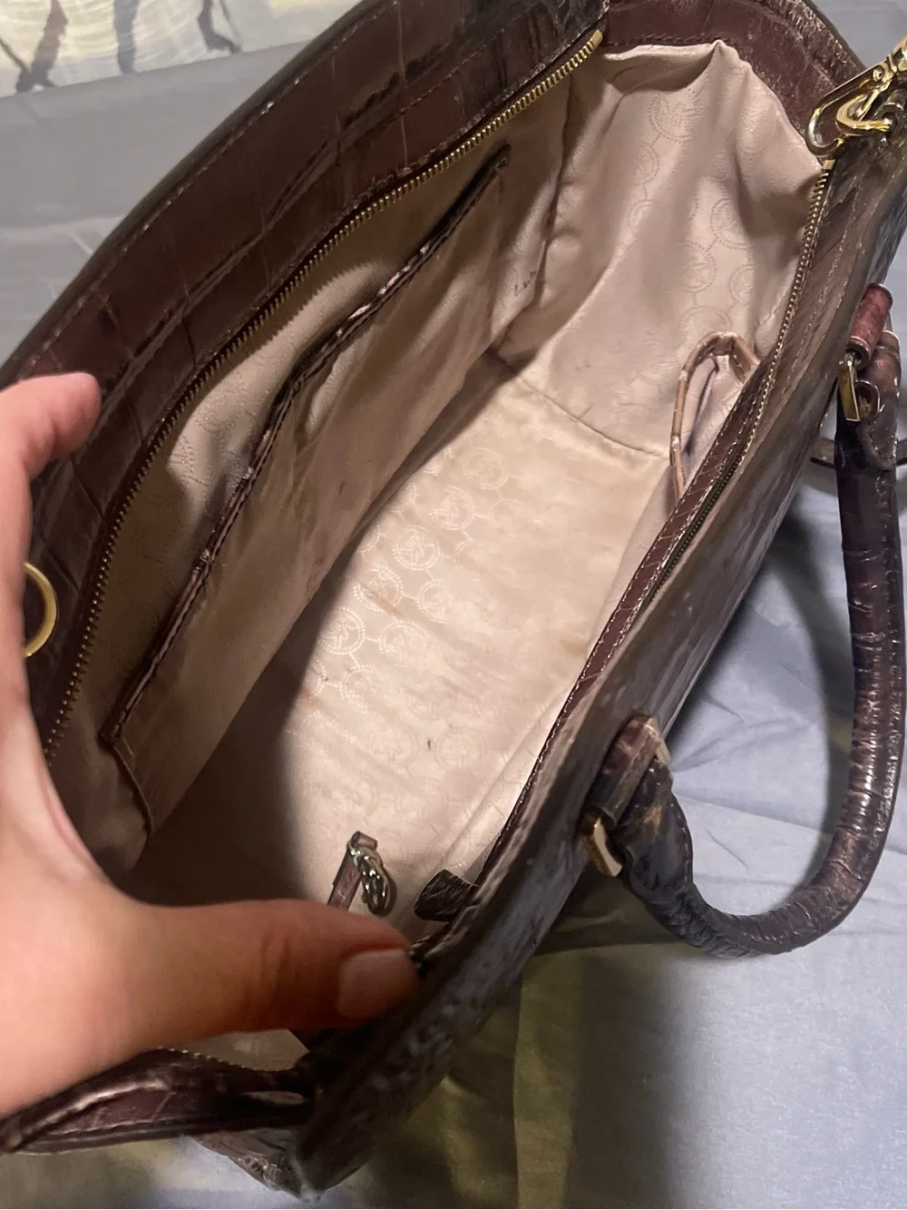 Michael Kors croc embossed