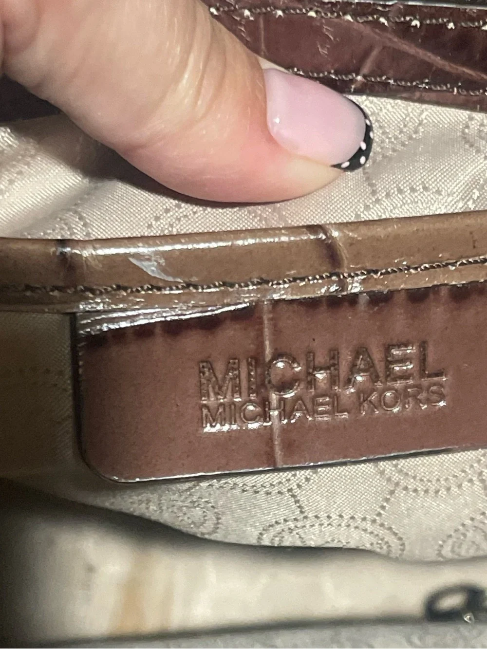 Michael Kors croc embossed