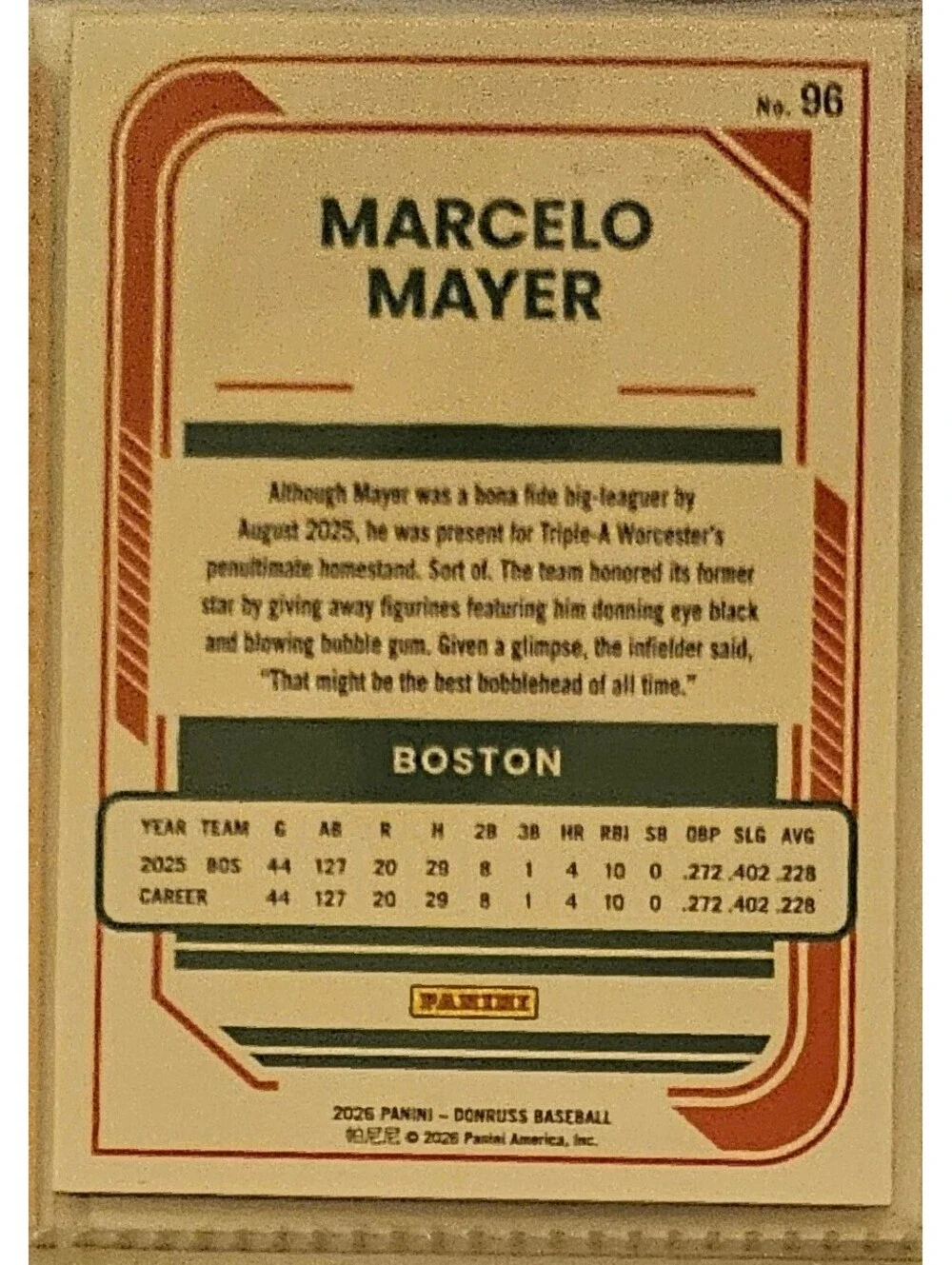 Donruss marcelo mayer